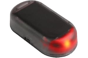 Fopytu Alarme factice simulée par énergie Solaire de Voiture Avertissement Chargeur USB Anti-vol LED Lampe Clignotante Fausse Lampe