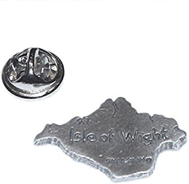 wonkydragonenglish pewter map of isle of wight uk. Lapel Pin Badge / tie pin in gift box