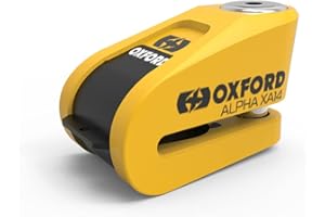 Oxford LK217 Alpha XA14 Alarm Disc Lock (14mm pin) Yellow Black