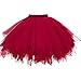Produktbild DresseverBrand Damen Petticoat 50er Rockabilly Jahre Retro Tutu Ballet Tüllrock Cosplay Crinoline Burgundy Small/Medium