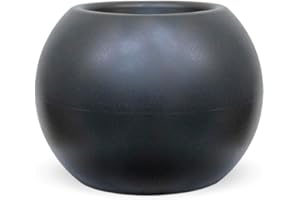 newgarden - Macetero para Plantas y Flores Redondo Dalia Muy Resistente al Exterior Tamaños Disponibles. Incluye Reserva y Drenaje de Agua. Hecho de Polietileno en España.