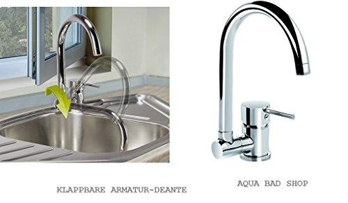 Design Spültischarmatur für die Vor Fenster Montage klappbar umklappbar von NEO