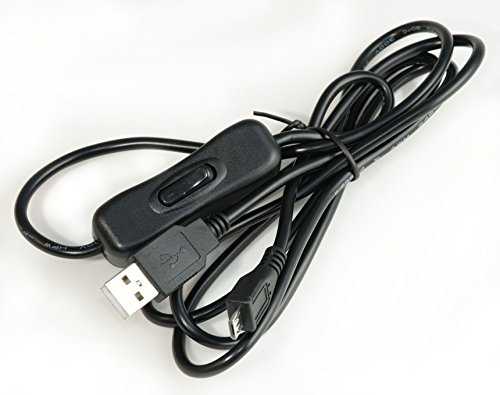 valonic USB Strom-Kabel mit Schalter, hochwertig, verwendbar mit Raspberry Pi 1, 2, 3, Arduino und diversen Smartphones, USB A auf Micro-USB mit robustem Schalter, Power Kabel (Kippschalter) ca. 1,5m, schwarz, Ladekabel für Handy und Smartphones, RasPi, RPi - 6