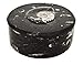 Produktbild Round Carved Black Pill Box / Jewllery Box / Desk Tidy with Ammonoids and Orthoceras Fossils throughout from Paleozoic Period 400million years- Di 8 H 4 Cm by Moroccan Fossils