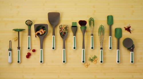 Chef´n 103-277-120 FreshForce Schaumlöffel mit ausklappbarem Sieb, weiß / grün - 6