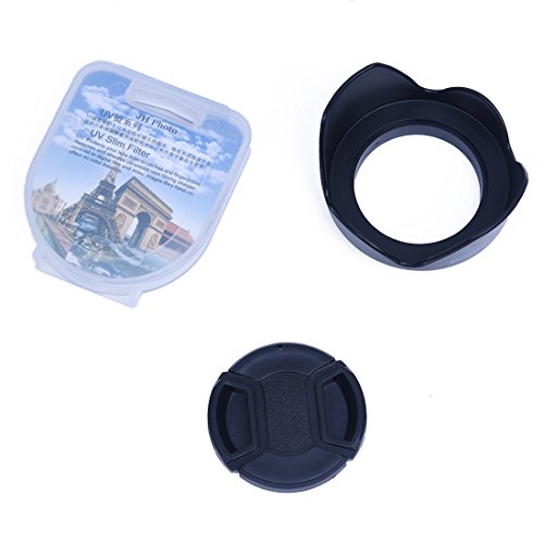 accessoires de camera - SODIAL R  Capuchon d objectif   Pare-soleil   Filtre UV Compatible avec 52mm Nikon D3100