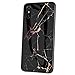 Produktbild Jinghaush Kompatibel mit Xiaomi MI A2 Hülle,Kompatibel mit Xiaomi MI A2 Handyhülle Gehärtetes Glas Back Cover + Weich TPU Silikon Rand Marmor Muster Glas Hart Case Kratzfest Schutzhülle,Schwarz Gold