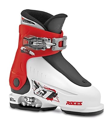 Roces Chaussures de ski pour enfant, taille ajustable Blanc Blanc/rouge/noir 25/29