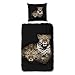 Produktbild Good Morning Bettwäsche 5945 Leopard Wildkatze Raubkatze Tiermotiv 135 cm x 200 cm