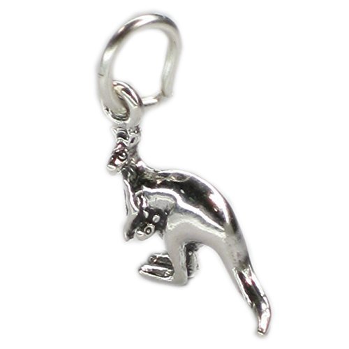 Maldon JewelleryKangaroo - Joey Tiny sterling silver charm .925 x 1 Roos and Kangaroos
