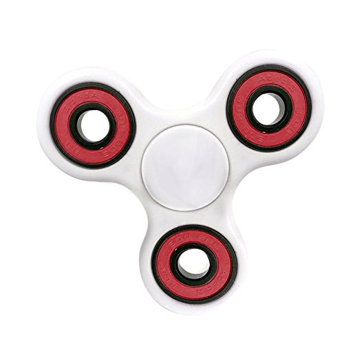 Fidget finger spinner hand spinner stress relief spinnig toy ADD and ADHD (white with red) Fidget finger spinner hand spinner stress relief spinnig toy ADD and ADHD (white with red)