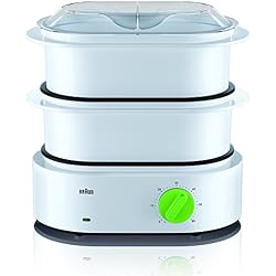 Braun FS3000 Cuiseur Vapeur Electrique Blanc/Vert 33 x 31 x 19,5 cm