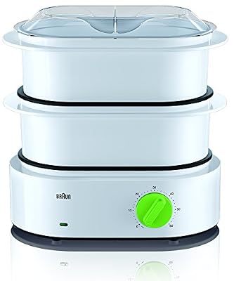 Braun FS3000 Cuiseur Vapeur Electrique Blanc/Vert 33 x 31 x 19,5 cm