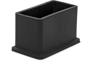 Flyshop 12 Tapas para Patas de Silla, Protectores de Suelo de PVC, con Forma Rectangular, para Muebles, 20 x 30 mm, 13/16" X 1-3/16"