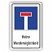 Produktbild SACKGASSE - keine Wendemöglichkeit - SCHILD / D-013 (20x30cm Schild)