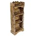 Produktbild Oriental Galerie Regal Albesiaholz leichtes Bücherregal Standregal Holz Asien Shabby Chic Schnitzerei Braun 118 cm