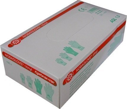 100 Pcs Nobaglove Disposable Gloves Vinyl Powder Free - X-large, not present by Noba Verbandmittel