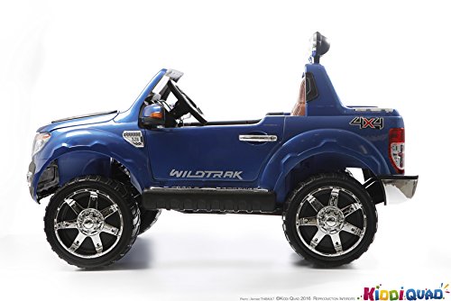 Elektroauto für Kinder 2 Sitzer, Ford Ranger, 12 V, 2 Motoren, Lack Blau metallic