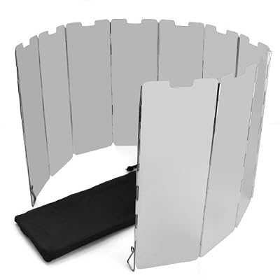 SODIAL(R) 10 plats Pliage Camping Cuisiniere a gaz Cuisiniere Ecran Pare-vent Pliable Exterieure