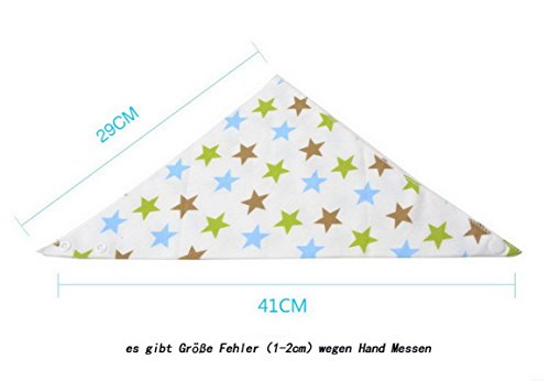 Norcci 12er Baby Kinder Cartoon Baumwolle Dreieckstuch Lätzchen Babylätzchen Halstuch Mit Druckknöpfen Multifunctional - 6
