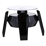 LED Solar / Batterie Energie betrieben 360 Drehscheibe rotierenden Schmuck Uhr Telefon Ring Display-Ständer