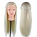 Hairdressing Mannequin 50% Real Human Hair 26 Inch,CoastaCloud Professional Training Head Model Hairdresser Human Hair with Clamp