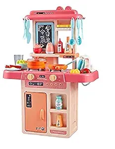 Spitin Toyz 36 PCS Battery Oprated Kitchen Set for Kids, Pretend Play Kitchen Toy Set for Kids | Kitchen Set for Kids Girls (Multicolor) (Green)