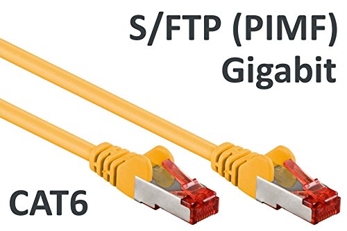 Kab24® CAT6 Patchkabel Netzwerkkabel Computerkabel LAN-Kabel S/FTP (PiMF) mehrfach geschirmt Gigabit / 1000 Mbit/s