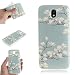Produktbild Everainy Samsung Galaxy J5 2017 Hülle Silikon Bumper Gummi Cover Hüllen Kompatibel für Galaxy J5 2017 Handyhülle Prägen Stoßfest TPU Gel Stoßstange Schutzhülle (weiß Blume)