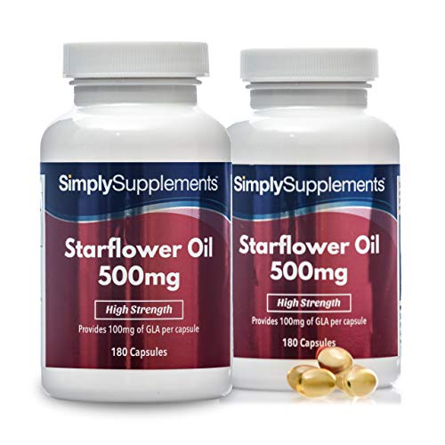 Olio di Borragine 500 mg - 360 capsule - 1 anno di trattamento - SimplySupplements