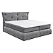 Produktbild Boxspringbett MADISON 180x200 cm grau Microvelour inkl. Matratze und Topper Hotelbett