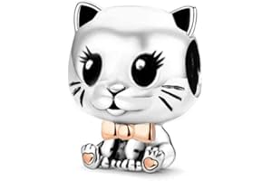 ZakiaHo Lucky Black Cat &Cute Koala Bear Love Animal Charms for Bracelets Compatible with Pandora Bracelets