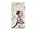 Uming® L Rhinestone Pretty Girl Series Colorful Pattern Print PU case [* for Nokia Lumia 640 N640 *] Flip Holster with Bling Shiny Glitter Diamond Stand Holder Card Slot Wallet Hasp Magnet Button Buckle Shell Cover Bag- Butterfly Elf