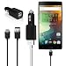Produktbild Orzly® - CHARGE 'N' GO - Type C KFZ-Ladegerät (USB-C-Kabel) für den Einsatz mit OnePlus 2, Lenovo Zuk Z1, Nexus 5 (2015), & anderen Smartphones & Elektronik mit Typ-C Anschluessen