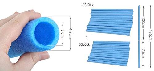 Schaumstoff Stangenschutz Trampolin Trampoline Schutz Set 12Stk.183-427#2234, Größe:366 cm - 4