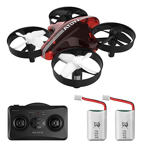 ATOYX AT-66 Drone Enfant Hélicoptère Télécommandé Quadcopter avec Mode sans Tête Avion Mini avec Télécommande Jouet Cadeau pour Enfant et Débutant - Rouge