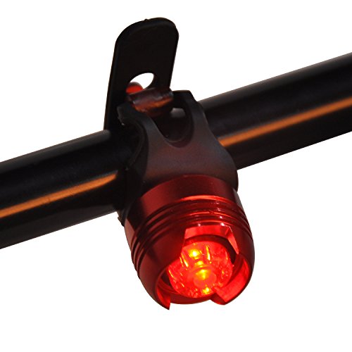 BPS LED Licht einstellbare LED-Mountainbike Fahrrad Bike vorne Lampe Scheinwerfer Taschenlampe Bike Fahrrad Clip Halterung &LED-Rücklicht hinten Licht Set Kit – schwarz - 9