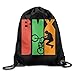 Produktbild gthytjhv Retro 1970's Style BMX Silhouette Drawstring Pack Beam Mouth Gym Sack Shoulder Bags for Men Women Lightweight Unique 16.9x14.2