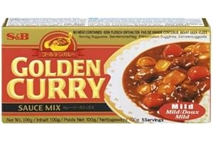GÉNÉRIQUE Mild - Golden Curry - Sauce au Curry Douce - Parfaite pour Vos Plats Asiatiques - Compatible avec S&B - 92g
