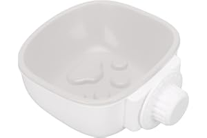 QCWWY Miska dla Psa, Miska dla Psa na Metalowa Klatka dla Psa Klatka dla Kota Klatka dla Ptaków Wisząca Buda Miska na wodę Zdejmowana Podniesiona Miska Klatka dla Zwierząt Miska na (Szary)