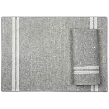 Linen & Cotton Luxus Tischsets/Platzsets mit Hohlsaum Scandi, 100%