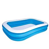  ▶ MATERIAL- la piscina inflable está hecha con PVC sin BPA, que es 50% más grueso que la mayoría en el mercado, lo que reduce el riesgo de pinchazos y asegura una larga vida útil