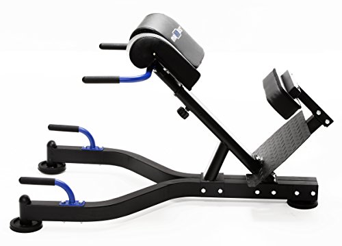 MAXXUS Hyperextension Pro, kombinierter Bauch- und Rückentrainer. Integrierte Liegestütz- Griffe. Extrem robuste Konstuktion. Extra dicke Polsterungen, auf Körpergröße anpassbar. Rückenstrecker, Torso Trainer - 2