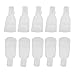 10Pcs Plastic Acrylic Nail Art Soak Off Clip Cap UV Gel Polish Remover Wrap Nail Tool (White)