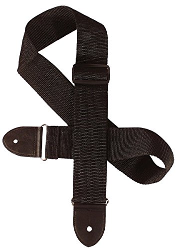 Zoundhouse ZH-GN Sangle en nylon pour Guitare et Basse Réglable (convient aux enfants et adultes) Largeur 5 cm Noir