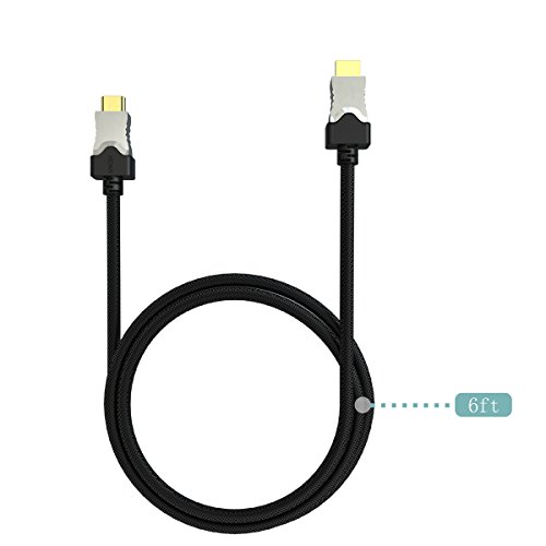 Goronya 6FT HDMI to HDMI Cable with 30AWG Luxury TPE Material Braided Nylon Cable Supports HDMI Version 2.0 Full HD 4K 1080P 3D Player and ARC - 4