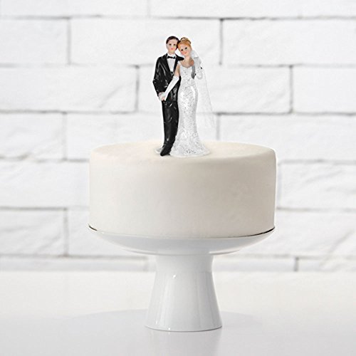 Tortenfigur Hochzeit Brautpaar Tortenaufsatz Tortendeko Hochzeitspaar für Torte von Haus der Herzen ® - 2