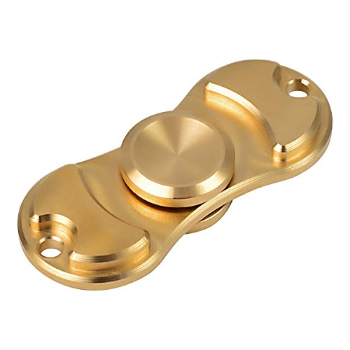 Fidget Spinner Toy Stress Reducer, Premium Brass EDC Fidget Spinner Toy for Relieving ADD, ADHD, Anxiety, Boredom Spins for up to 5 Minutes