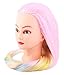 24 Cosmetology Mannequin Head 100% Synthetic Hair Rainbow Color, Practice Training Hair Styling Mannequin Head by Perfehair