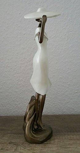 Schöne Figur ~ Frau mit Hut ~ Dekofigur Dame Zierfigur Lady Dekoration Deko - 3